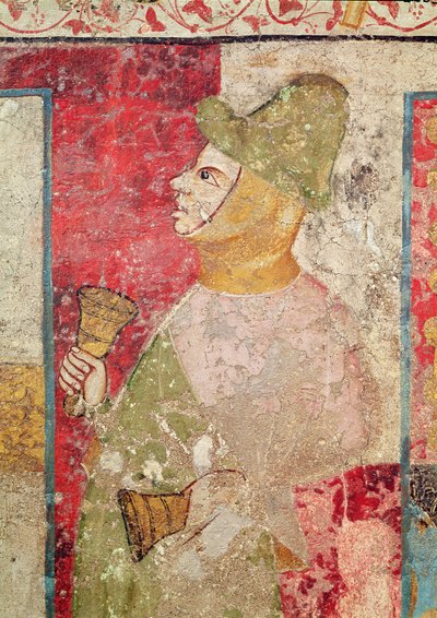Le Sante Donne al Sepolcro e la Resurrezione, (dettaglio) del Suonatore di Campane, 1330 da Juan Oliver